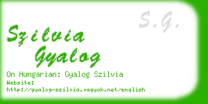 szilvia gyalog business card